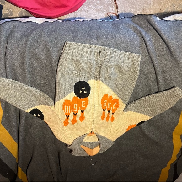 Vintage 1950 cowichan wool sweater bowling theme - Picture 8 of 9